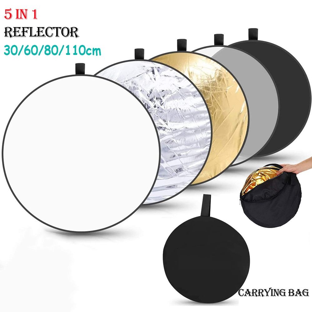 Photography Lighting Reflectors - Reflector de luz redonda plegable portátil,