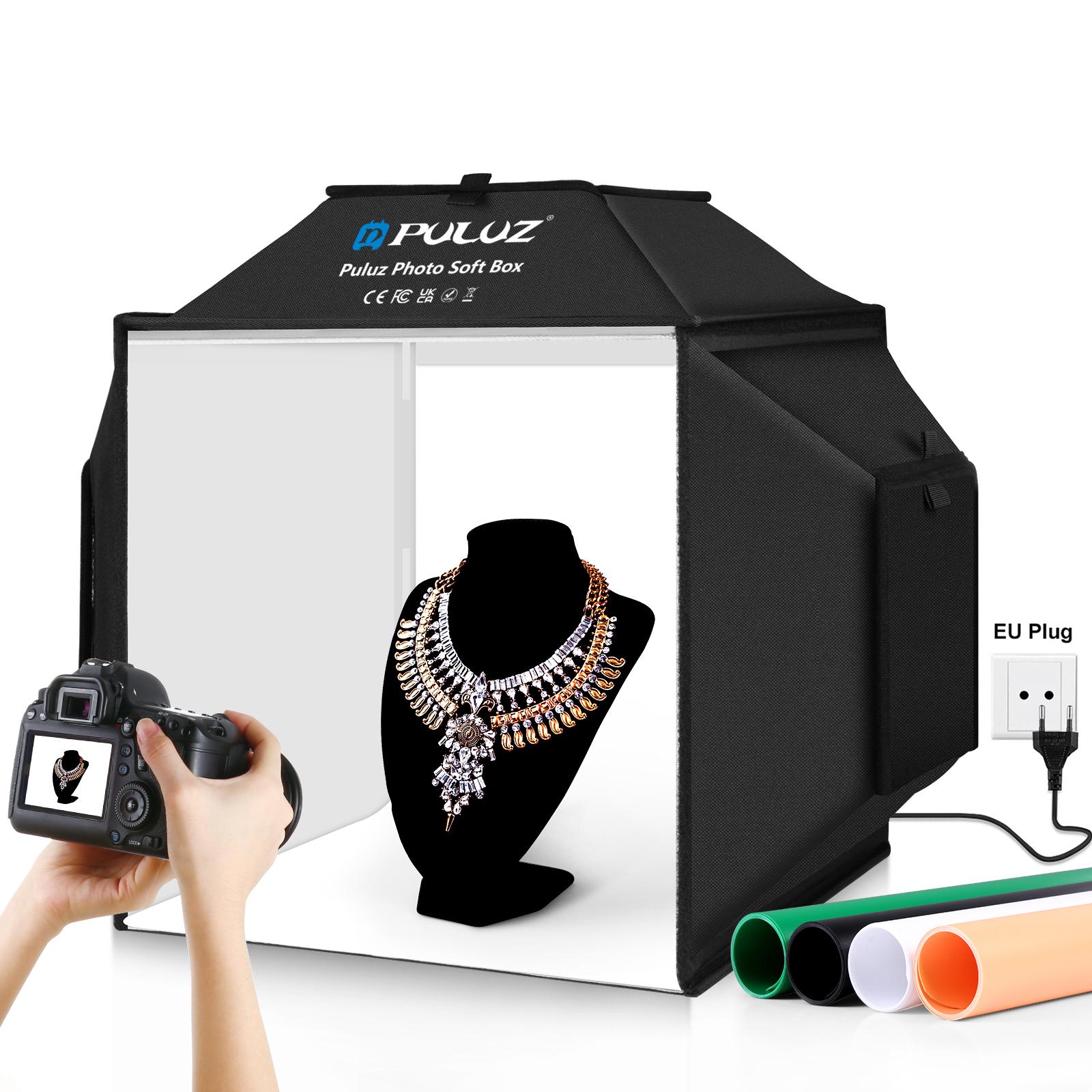 Photography Lighting Kit With Backdrop - PULUZ 40cm plegable 72W 5500K tienda