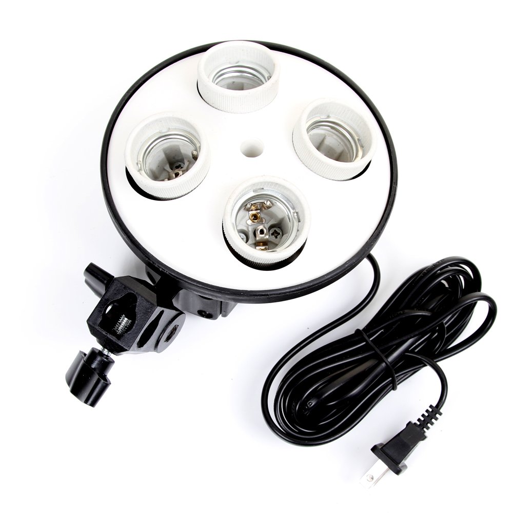 Photography Lighting Kits - Base de cuatro portalámparas E27 para