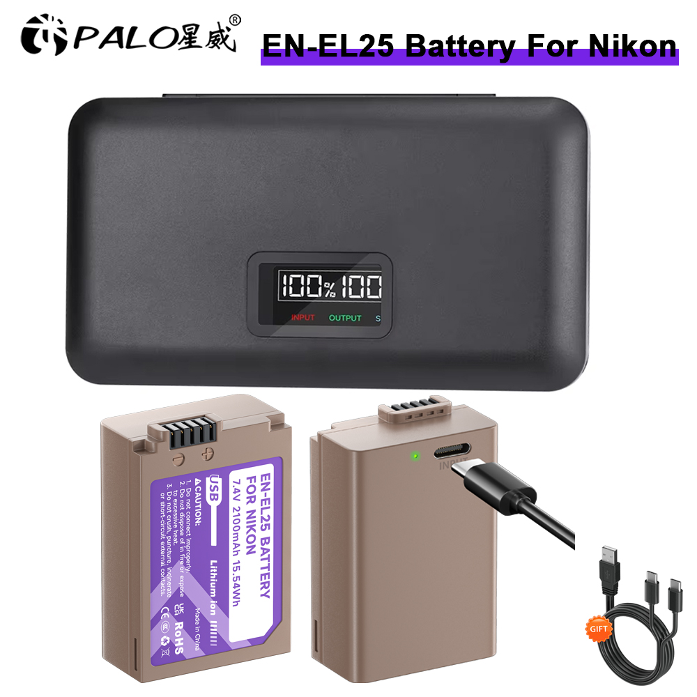 Nikon Camera Z50 - PALO 2100mAh EN-EL25 EN EL25 Batería