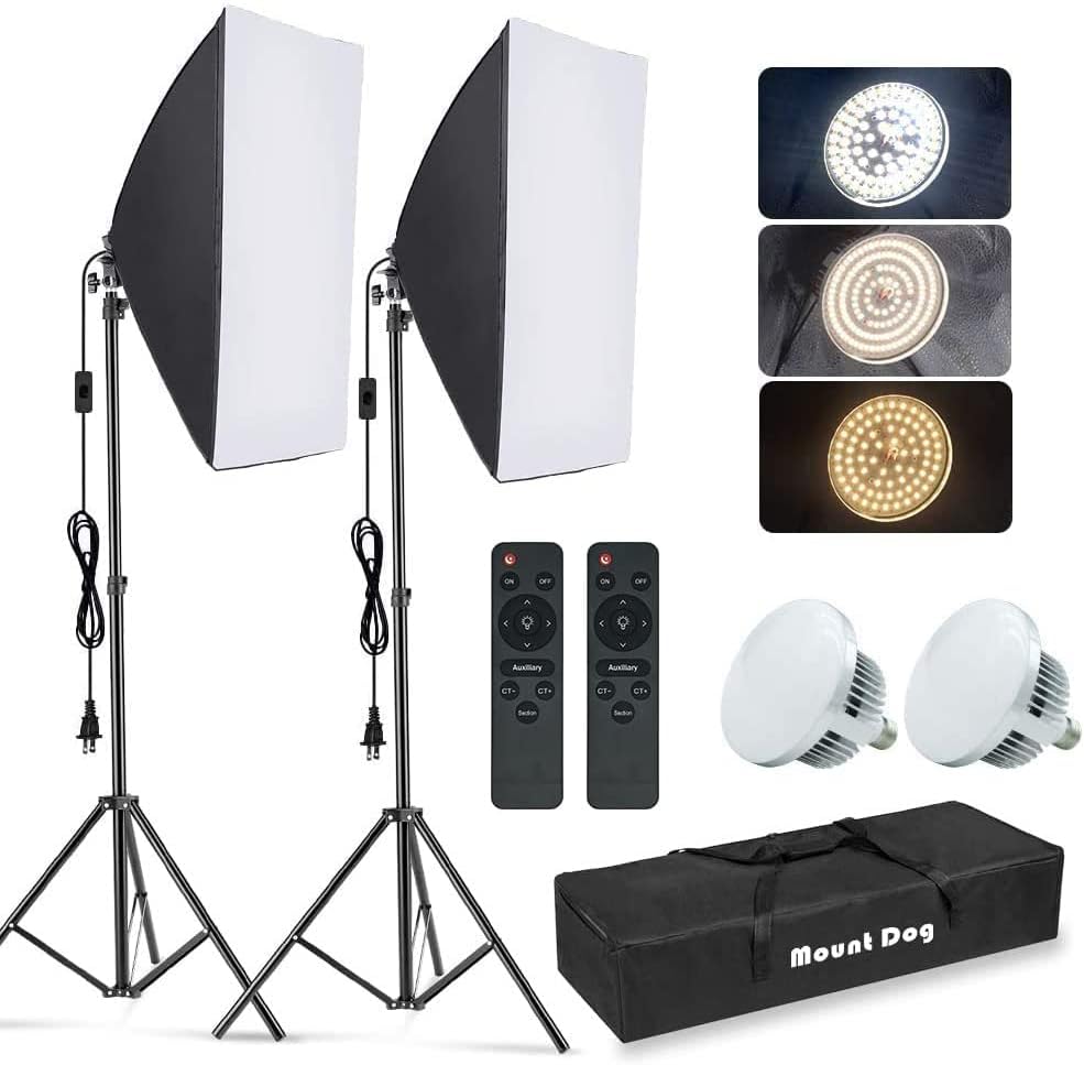 Photography Lighting For Portraits - Kit de iluminación con caja de