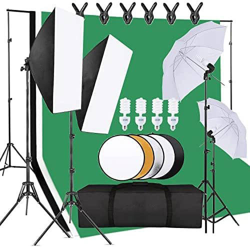 Photography Lighting Kit With Backdrop - El conjunto de equipo de estudio