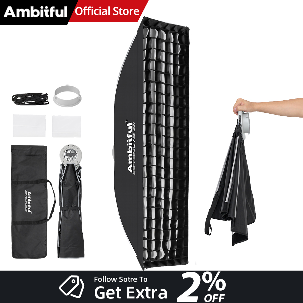 Photography Lighting Set Up - AMBITFUL Q7-II 30*120cm Softbox tipo strip