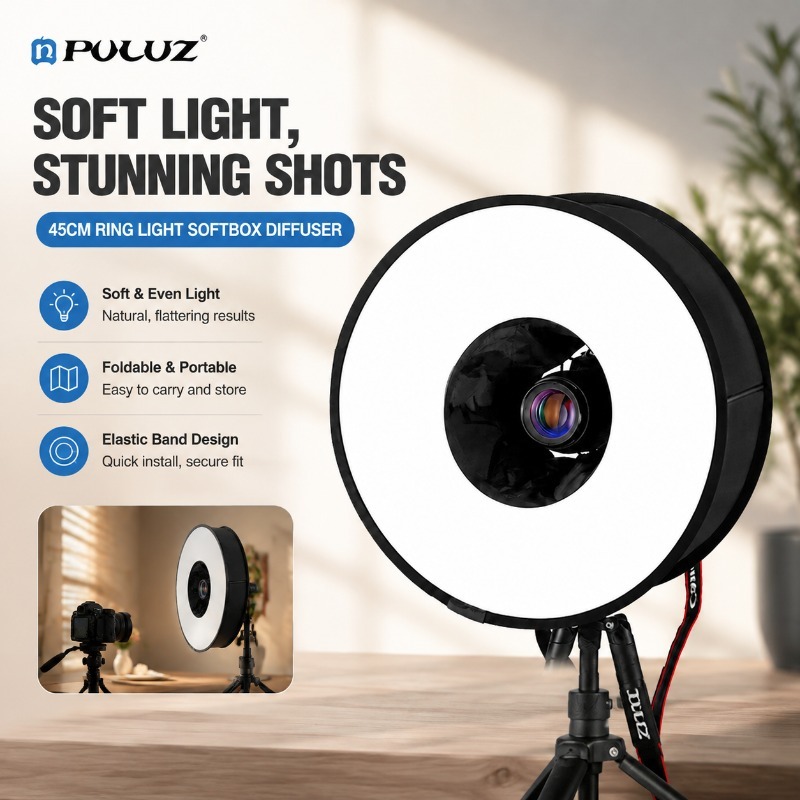 Photography Lighting Type - Softbox plegable de 45 cm con