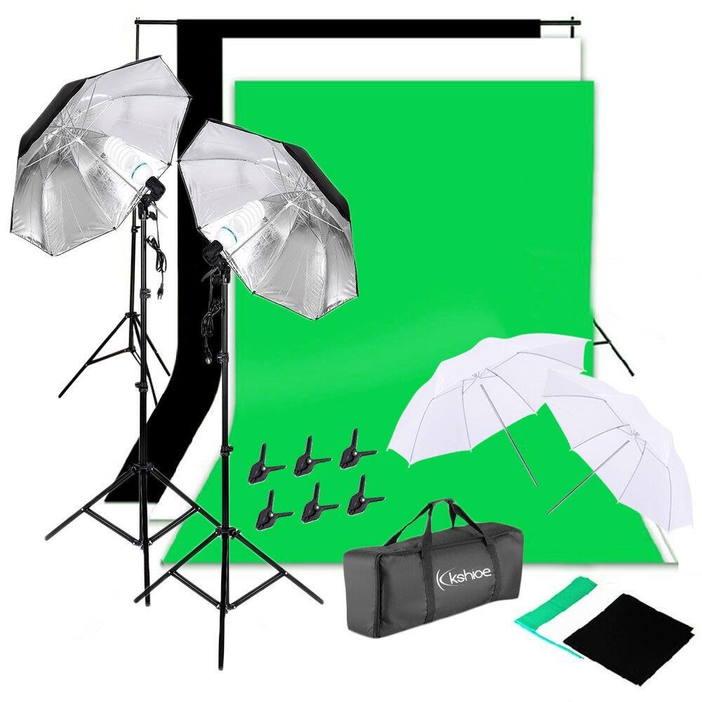Photography Lighting Kit With Backdrop - Kit de Iluminación para Estudio Fotográfico,