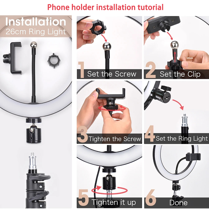 Anillo de Luz LED para Selfies - Photography Lighting Set Up reseña y precio