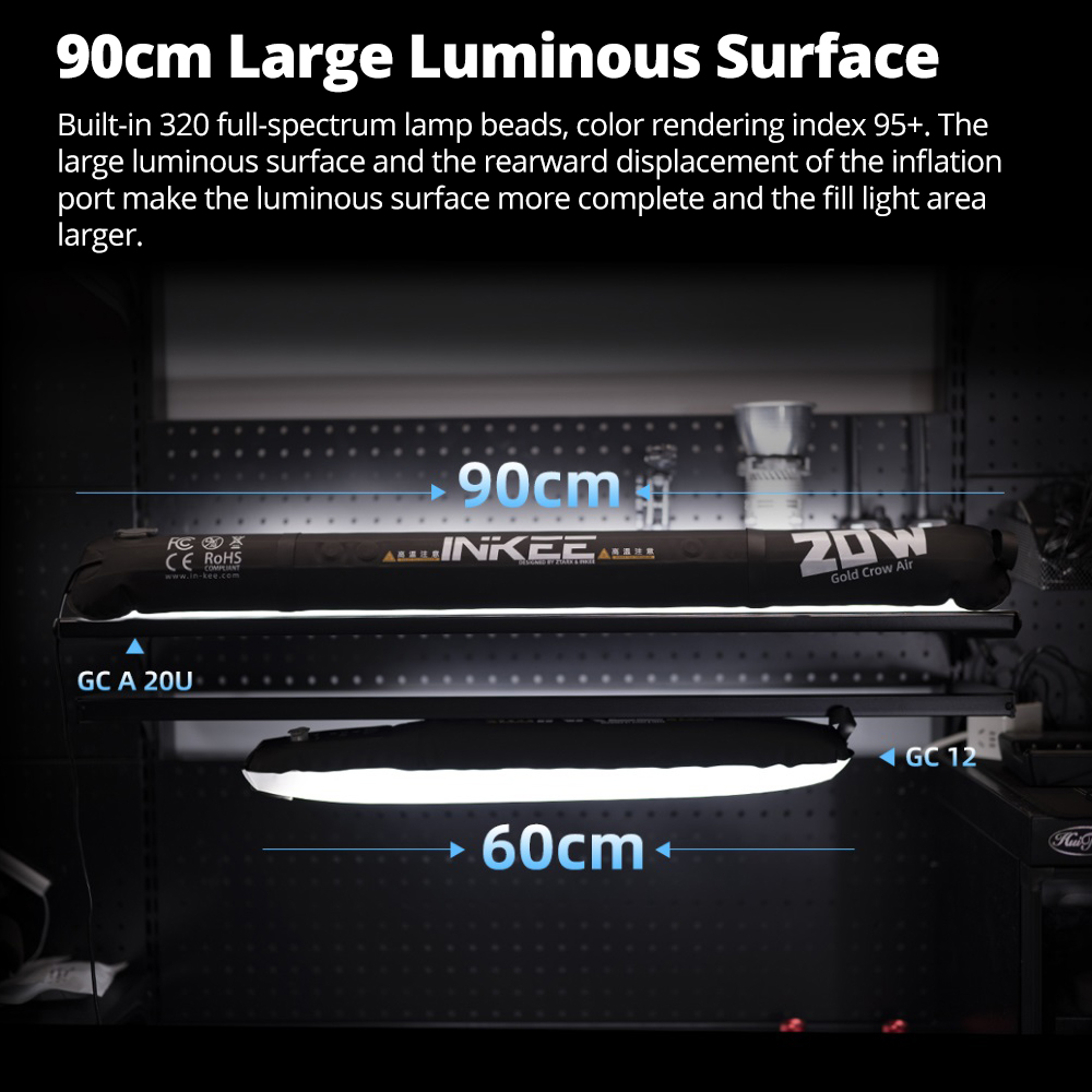 INKEE GCA20U tubo de aire luz  - Photography Lighting Options reseña y precio