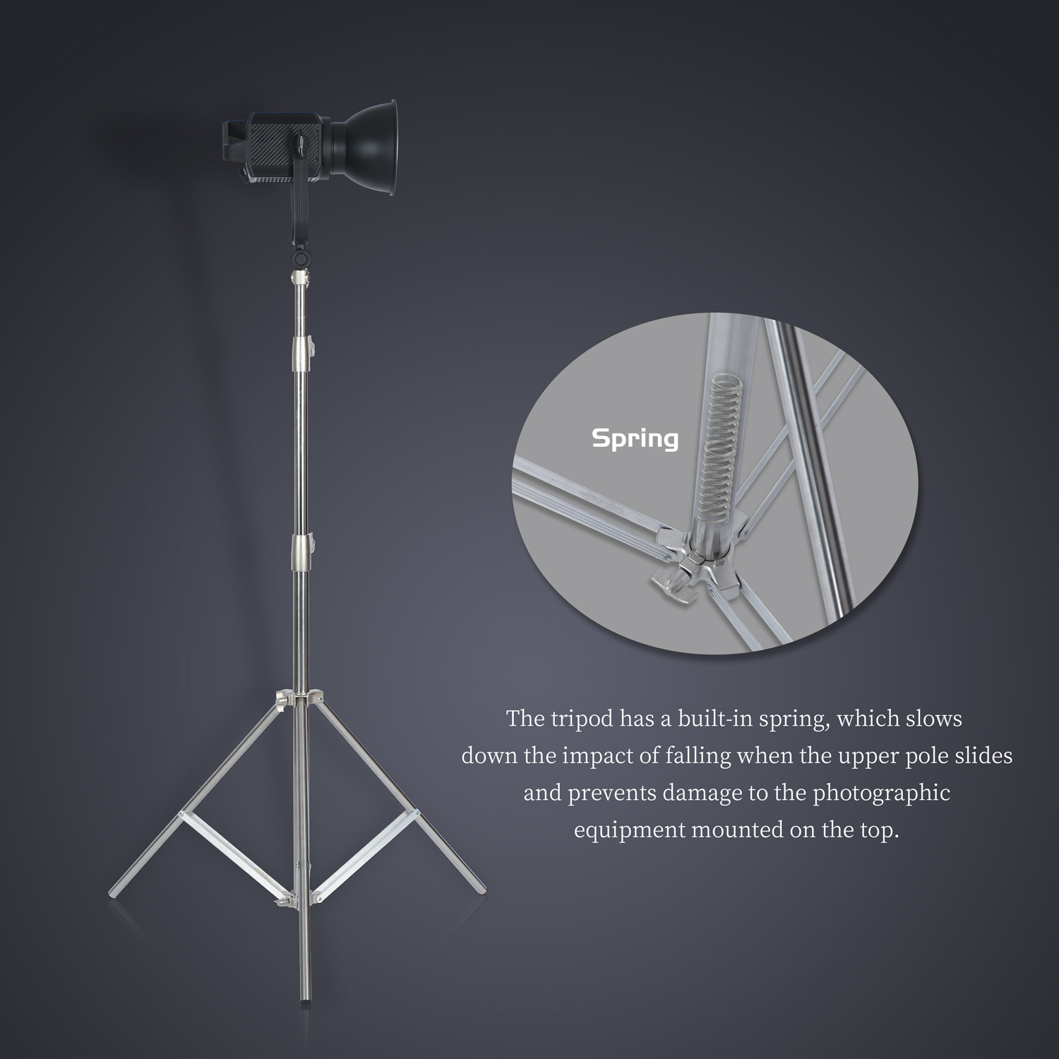 Soporte de luz de acero inoxid - Photography Lighting System reseña y precio