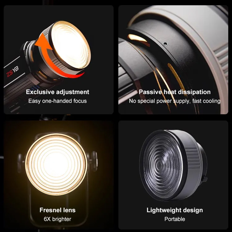 Lente Fresnel con Enfoque Ajus - Photography Lighting Professional reseña y precio
