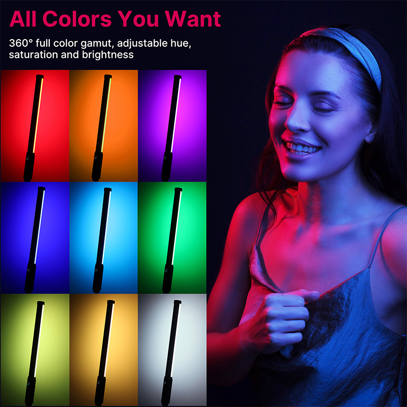 Ulanzi VL119 luz de palo color - Photography Lighting System reseña y precio