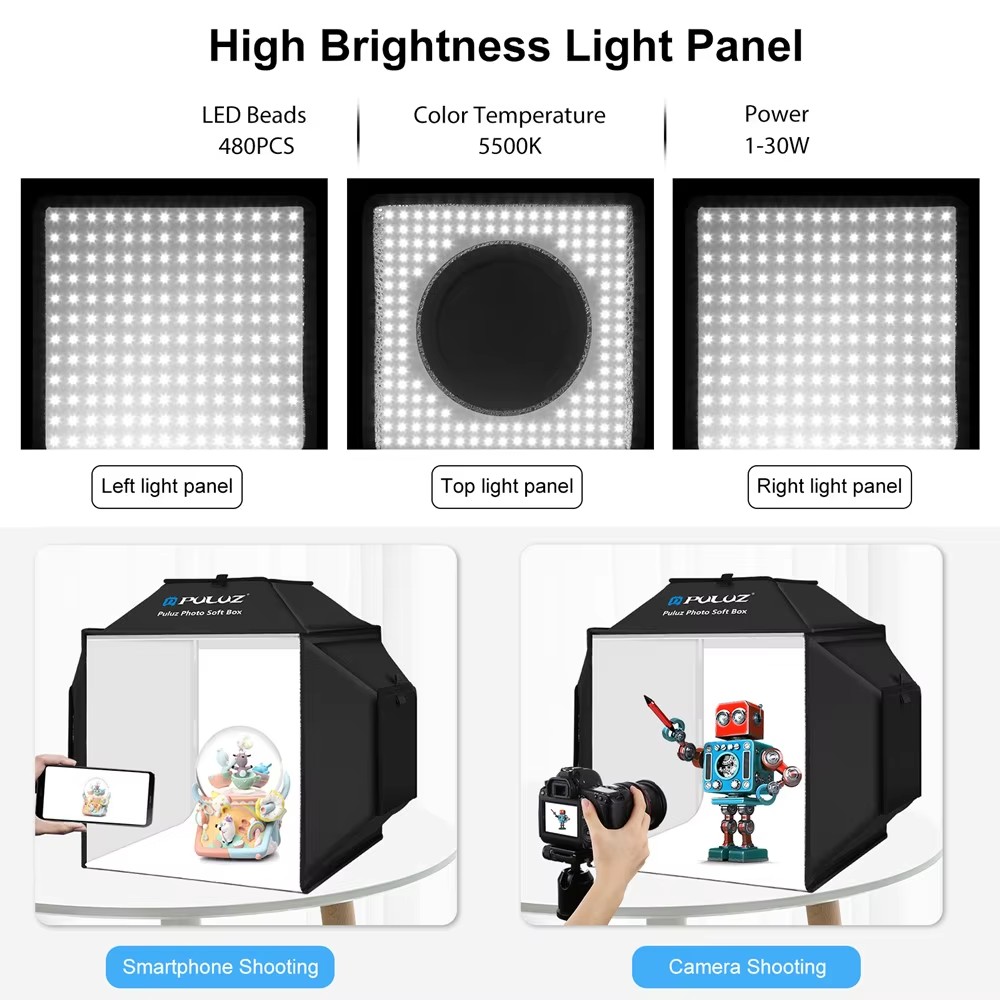 Caja de luz plegable para estu - Photography Lighting Kit With Backdrop reseña y precio