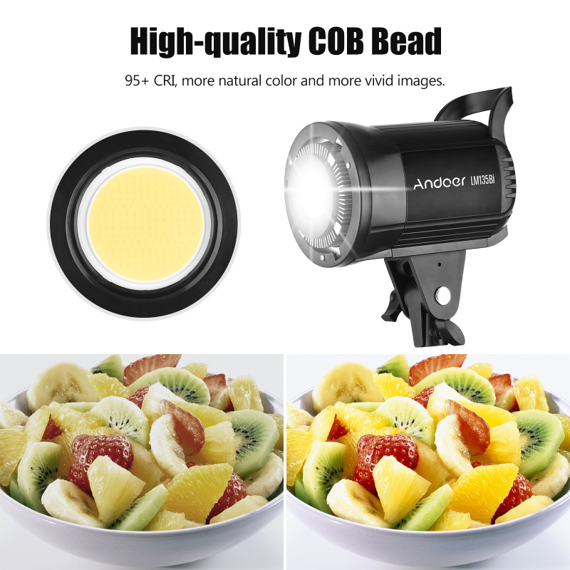 Andoer LM135Bi Luz de relleno  - Photography Lighting System reseña y precio