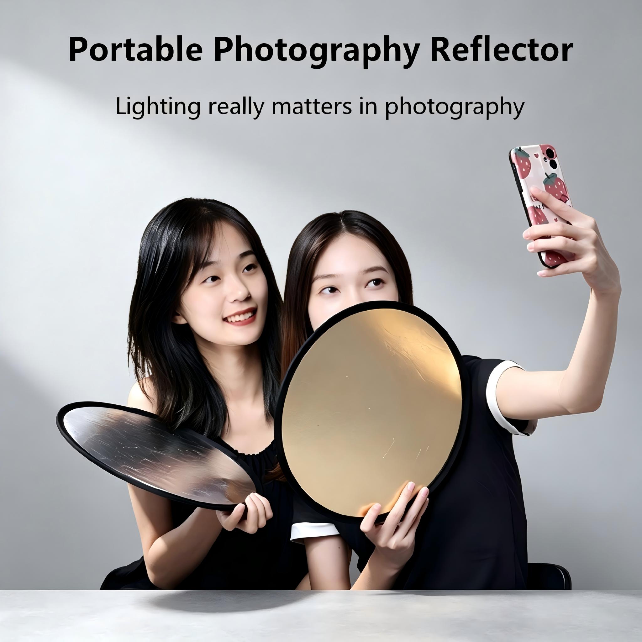Reflector redondo de doble car - Photography Lighting Reflectors reseña y precio
