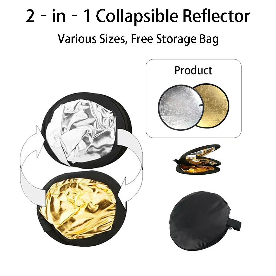 Reflector redondo de doble car - Photography Lighting Reflectors reseña y precio