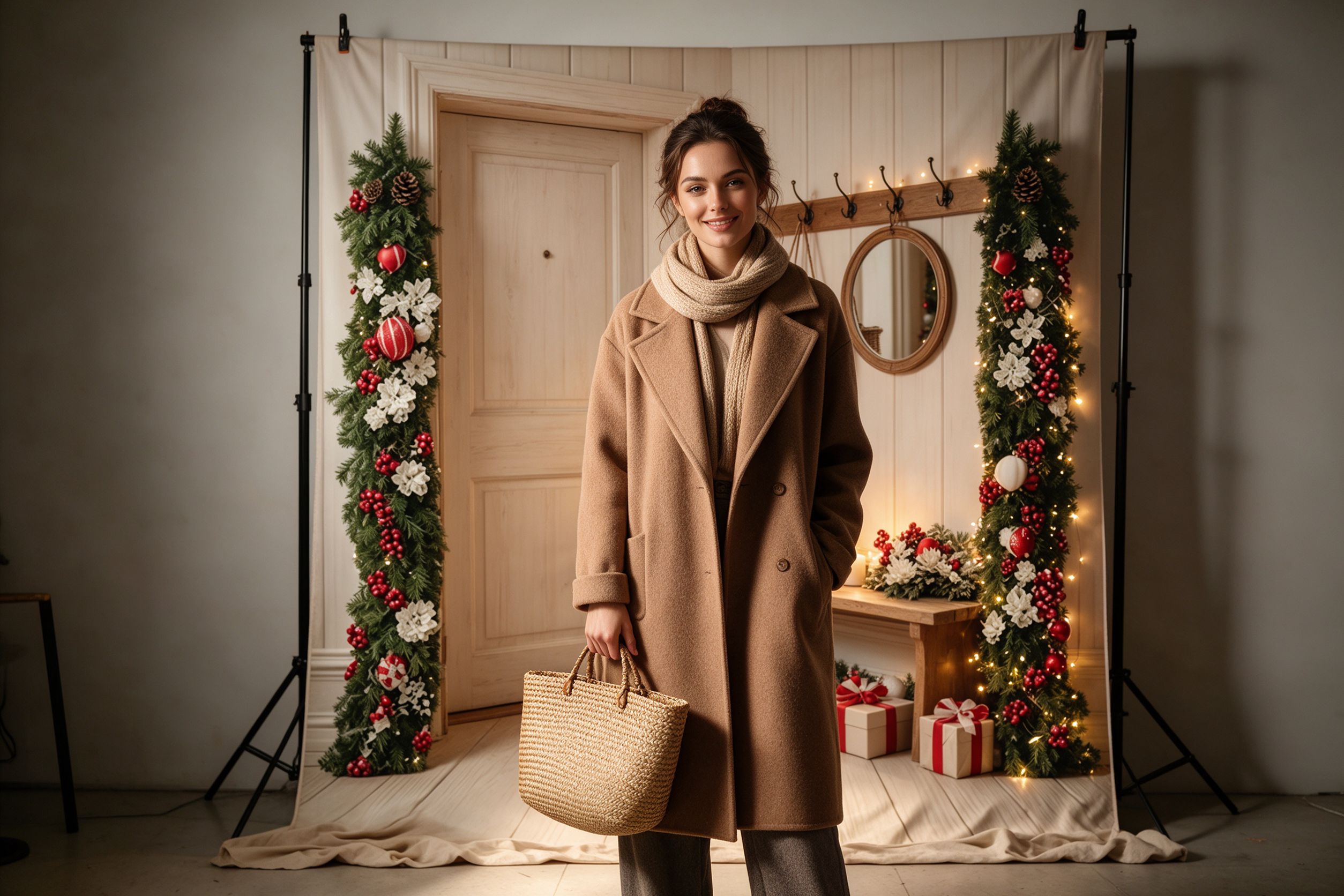 Fondo fotográfico navideño de  - Photography Lighting For Portraits reseña y precio