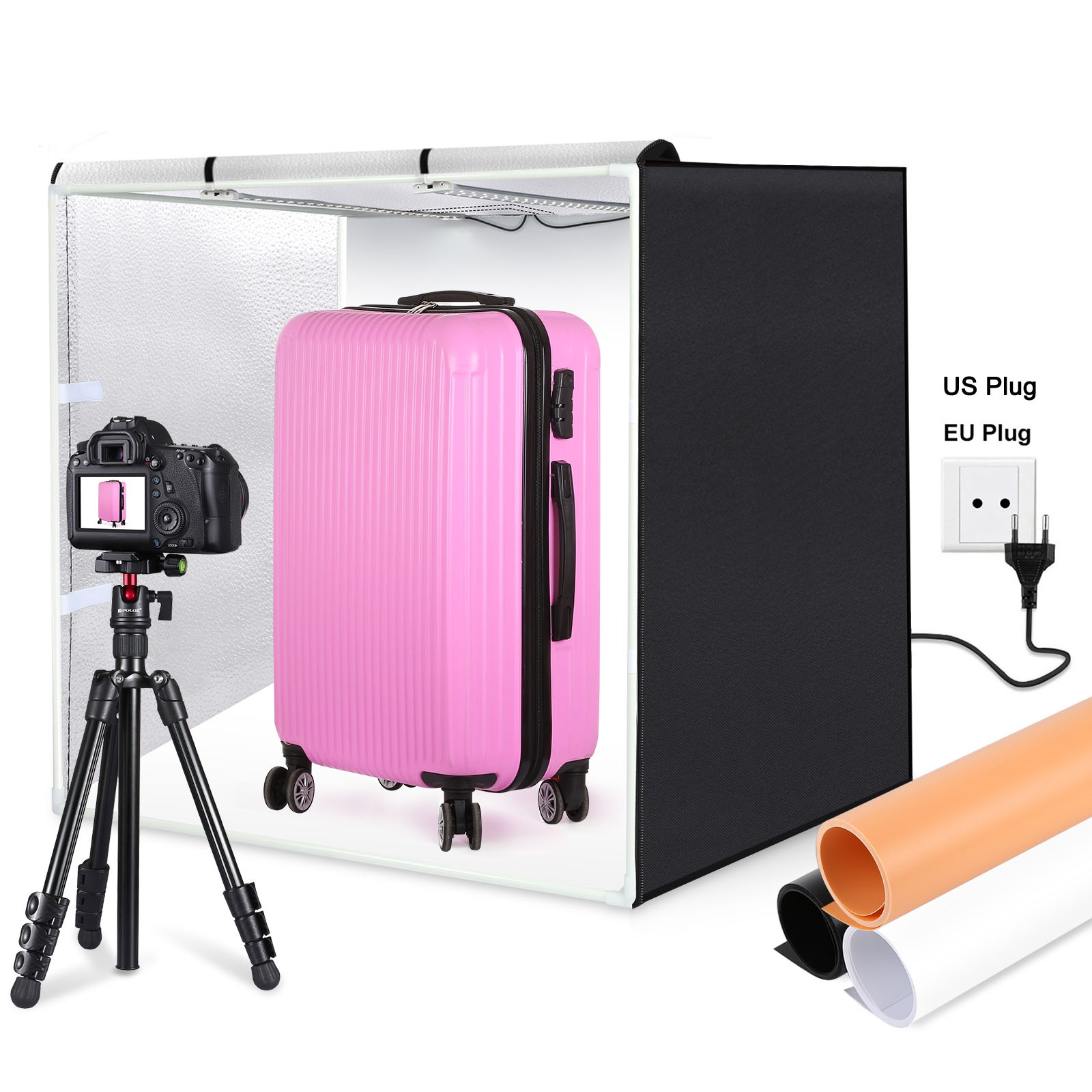 PULUZ, kit de iluminación foto - Photography Lighting Kit With Backdrop reseña y precio