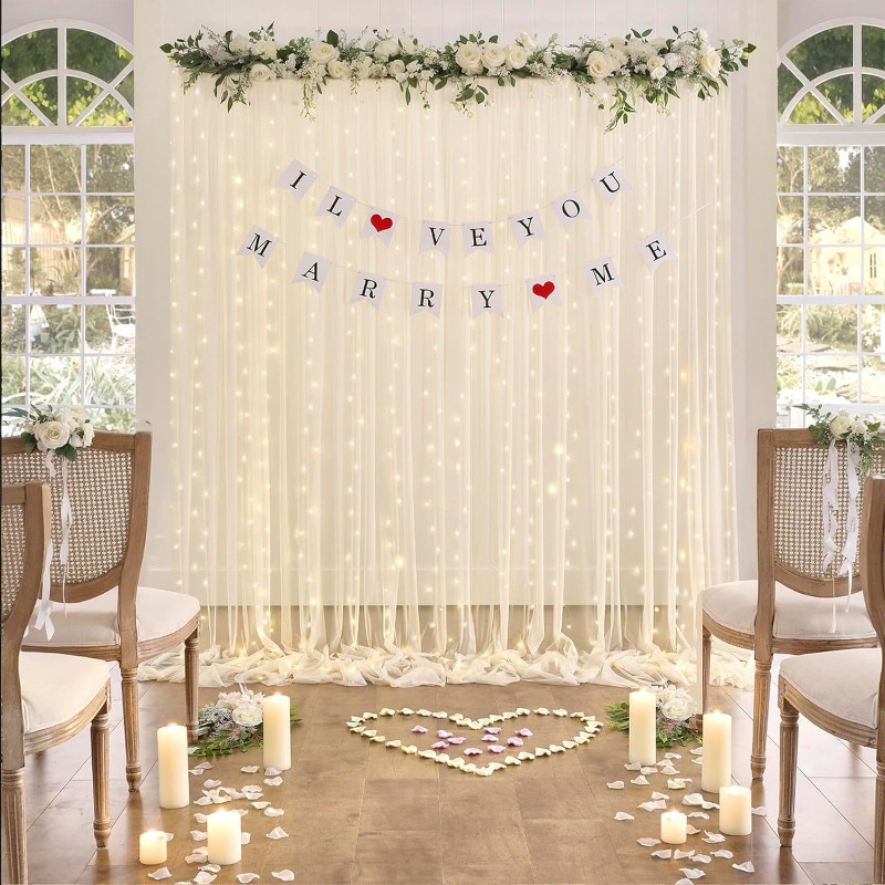 Cortinas de Tul con Luces LED, - Photography Lighting Options reseña y precio