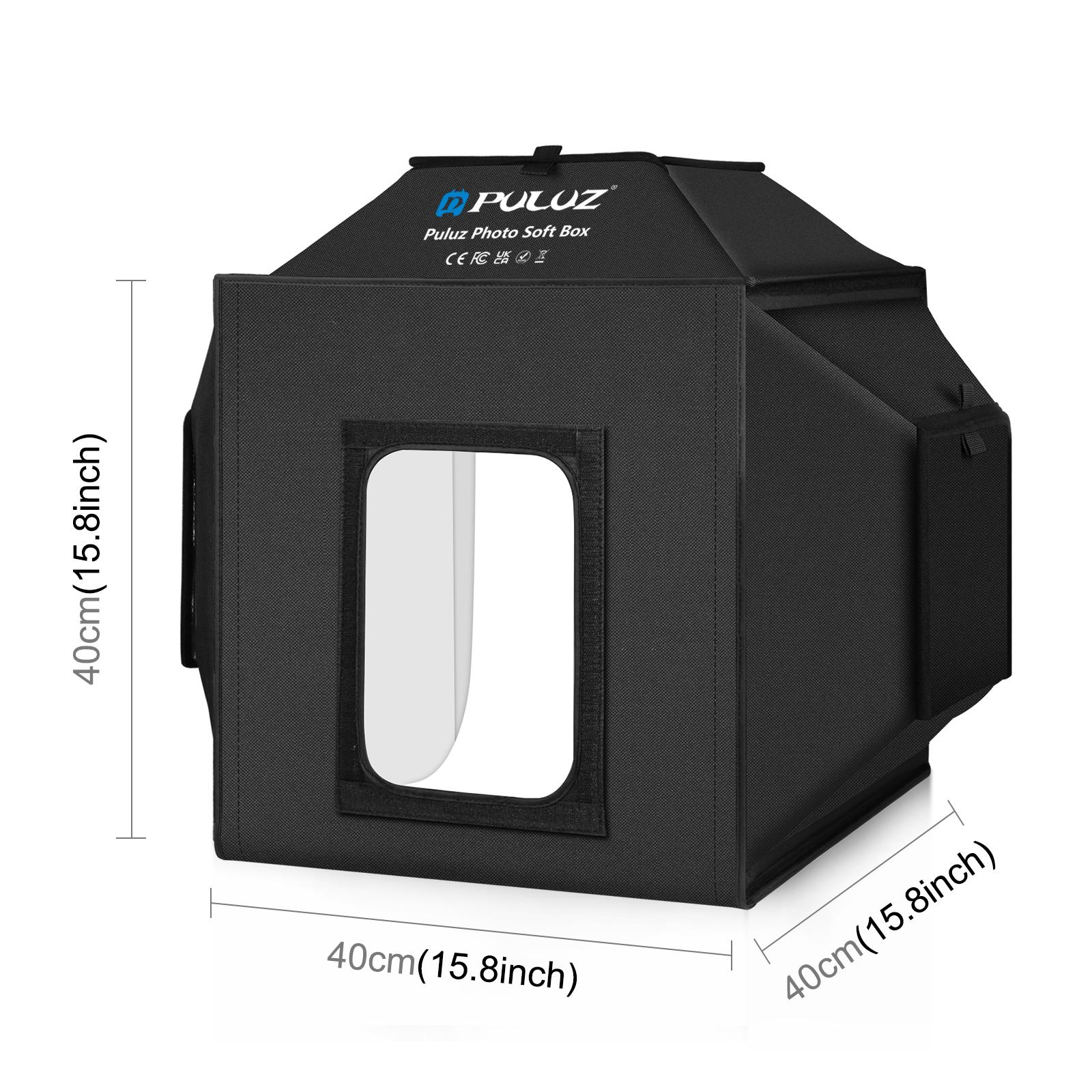 PULUZ 40cm plegable 72W 5500K  - Photography Lighting Kit With Backdrop reseña y precio