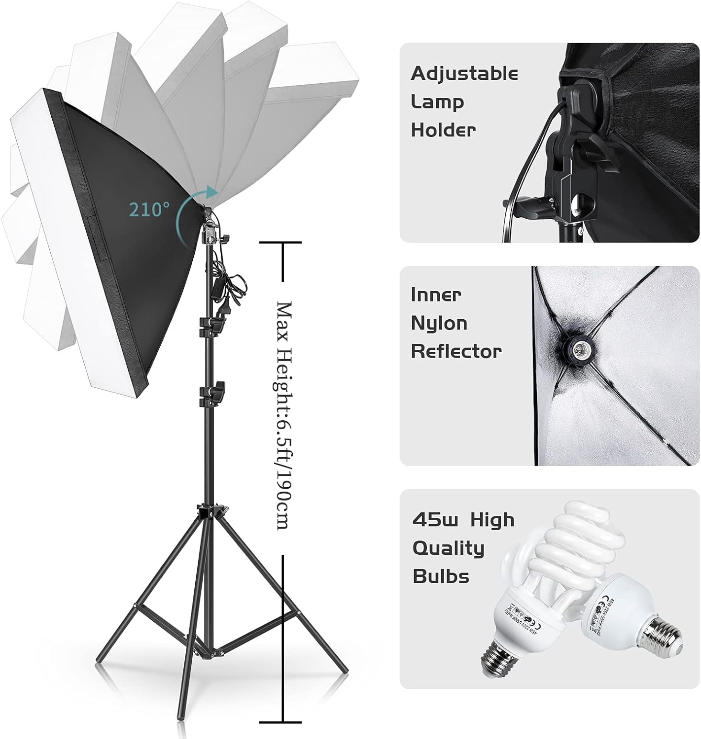 Kit de iluminación para fotogr - Photography Lighting Kit With Backdrop reseña y precio