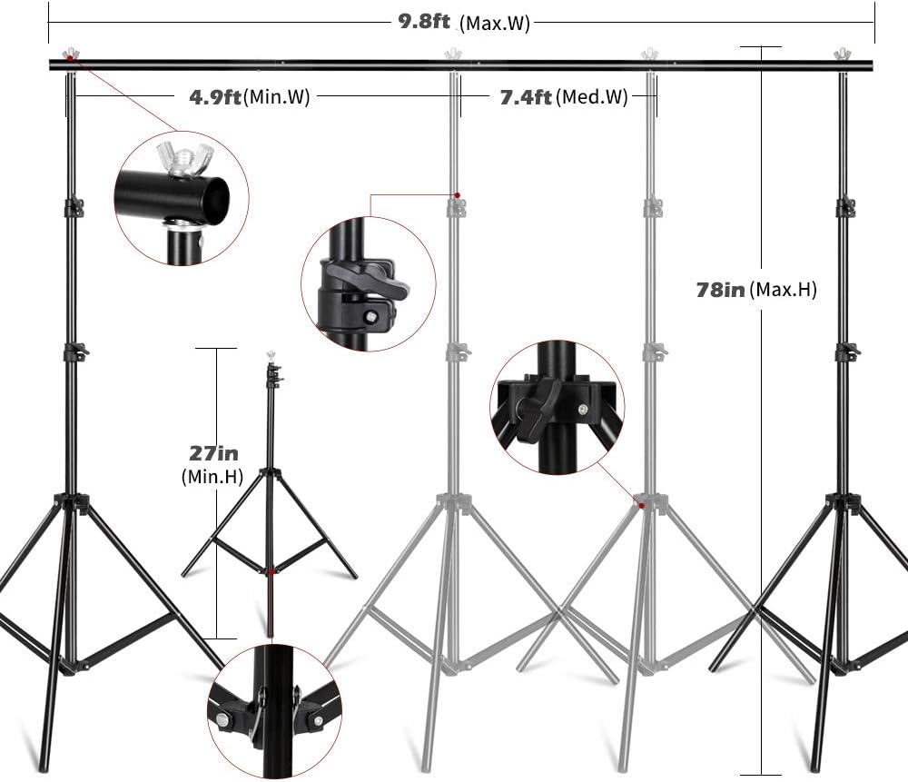 Kit de iluminación para fotogr - Photography Lighting Kit With Backdrop reseña y precio
