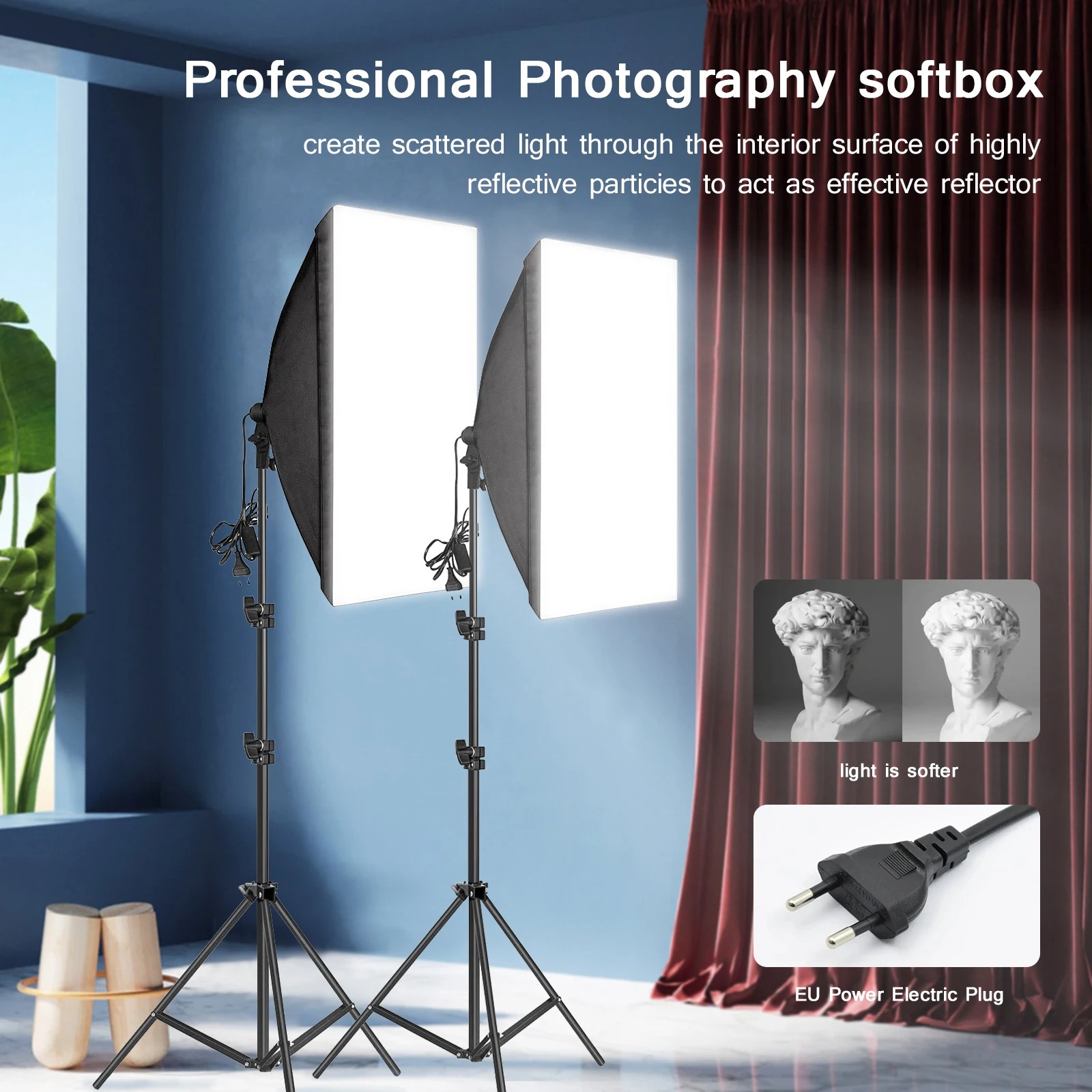 Softbox de fotografía profesio - Photography Lighting System reseña y precio