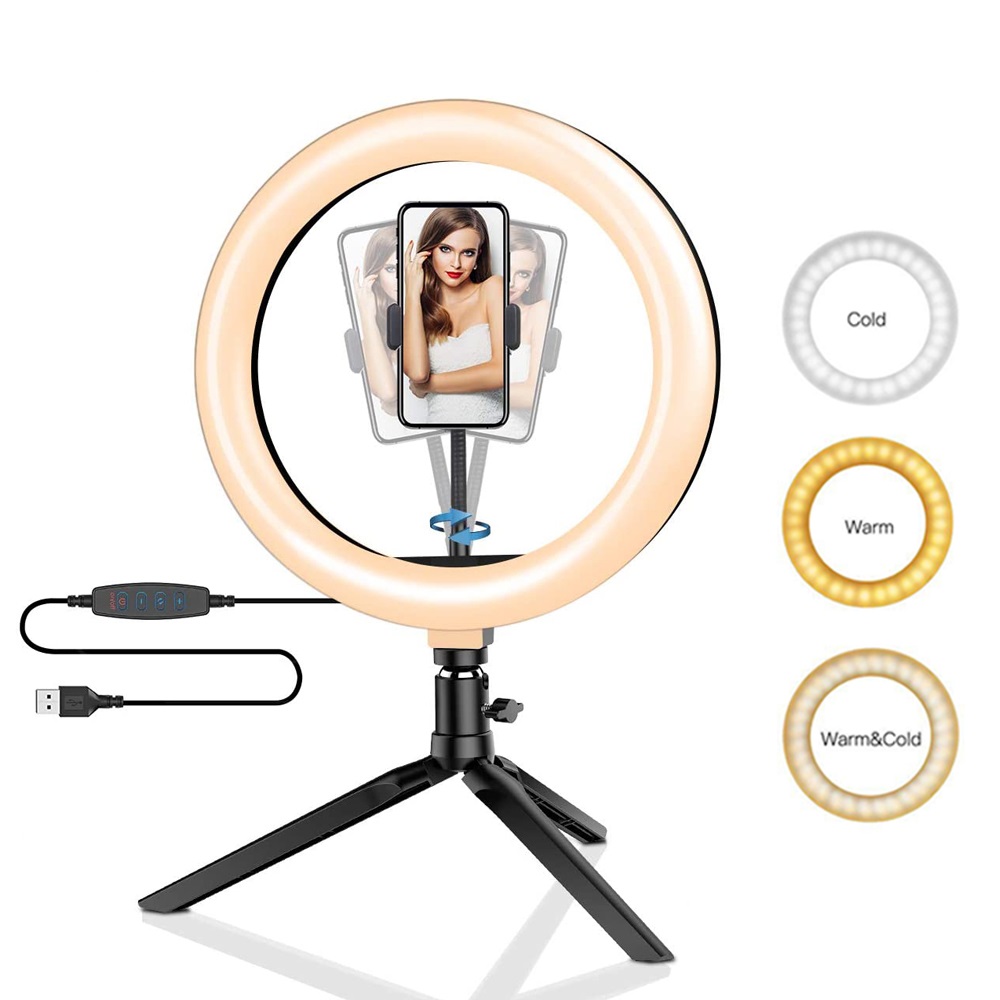 Anillo Led de 26cm y 10 pulgad - Photography Lighting Kits reseña y precio