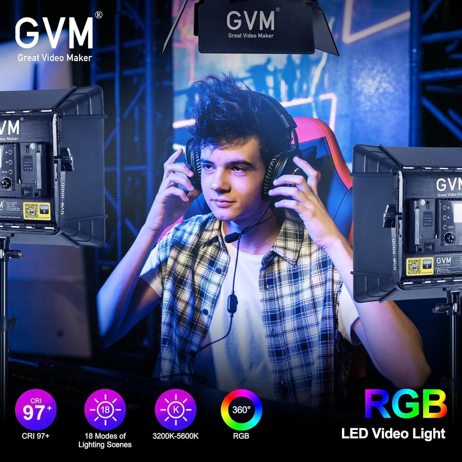 Kit de Iluminación LED RGB par - Photography Lighting Kits reseña y precio