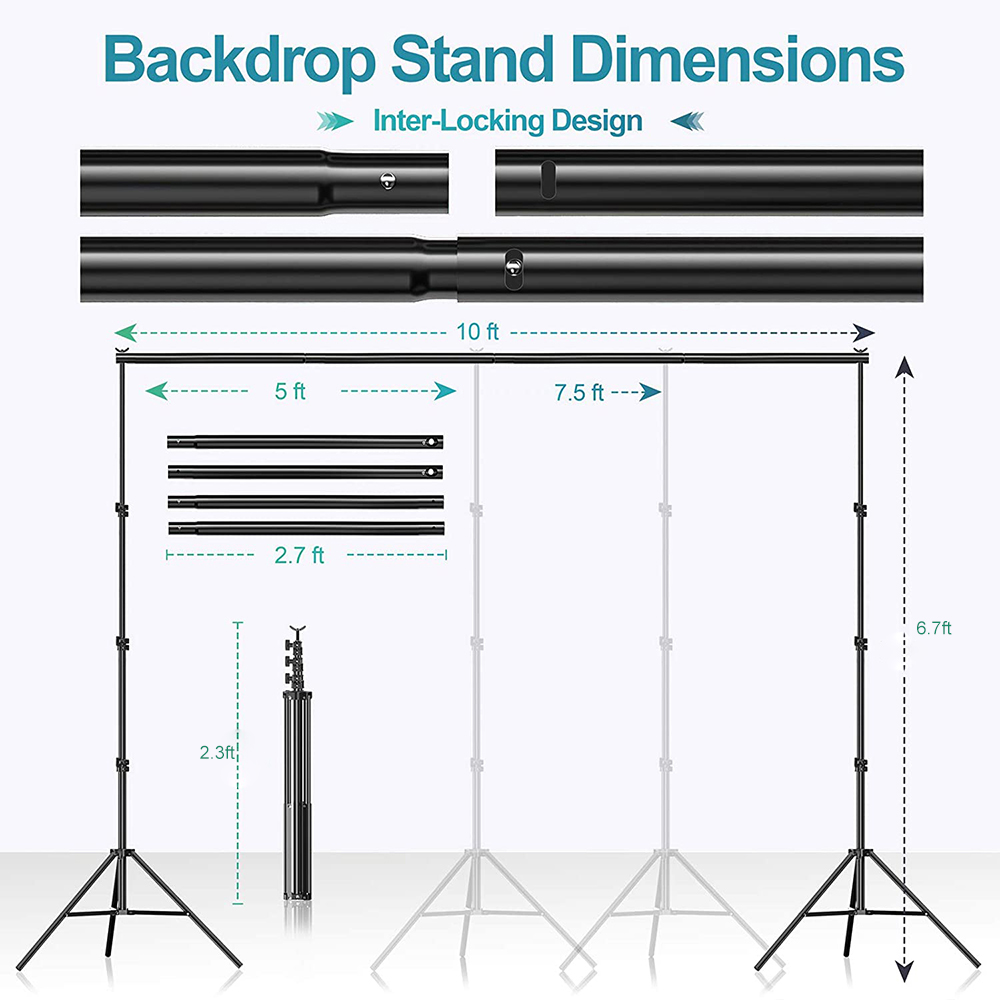 El conjunto de equipo de estud - Photography Lighting Kit With Backdrop reseña y precio