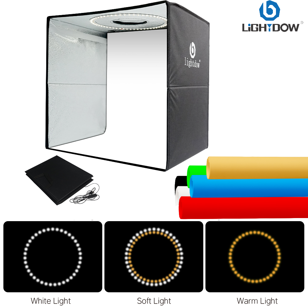 Lightdow-Kit de caja de luz pa - Photography Lighting Kit With Backdrop reseña y precio
