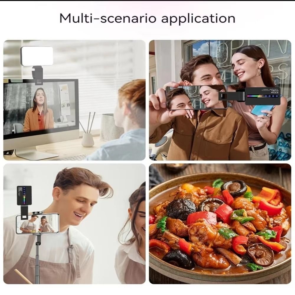 Luz LED RGB para vídeo con int - Photography Lighting Kits reseña y precio